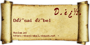 Dósai Ábel névjegykártya