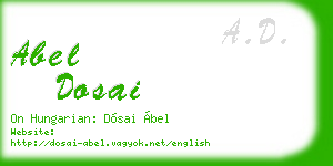 abel dosai business card
