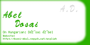 abel dosai business card